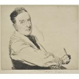 * Simpson (Joseph, 1879-1939). Portrait of an Artist, drypoint etching, signed in pencil to lower