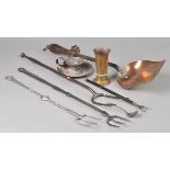 * Arts & Crafts Movement. A collection of toasting forks including a polished steel toasting fork,