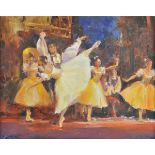 * Fotherby (Lesley, 1946-). Pas de Deux - Coppelia, oil on canvas, signed lower right, titled to