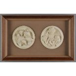 * Wyon (Edward William, 1811-1885). A pair of alabaster roundels of children, together two plaques