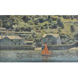 * AR Greig (Donald, 1916-2009). Orange Sails on the Salcombe Estuary, oil on board, signed lower