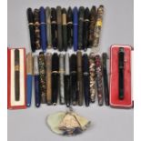 * Vintage Pens. A collection of fountain pens, mostly early 20th century including Waterman's