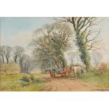 * Fox (Henry Charles, 1860-1929). A pair of rural landscapes, two watercolours, one depicting a