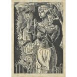 * Wales (Geoffrey, 1912-1990). Flower Maiden, wood engraving, signed, titled, and numbered 11 from