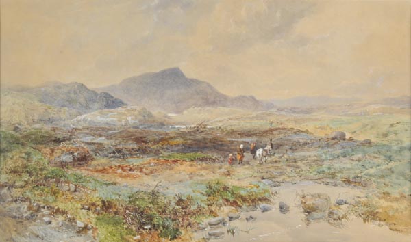 * Branwhite (Charles, 1817-1880). 'Homeward Bound', North Wales, 1879, watercolour, heightened