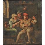 * Dutch School. Musicians in a Tavern, late 18th or early 19th century oil on thin copper, with