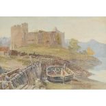 * Johnson (Harry John, 1826-1884). Chepstow Castle, watercolour, signed and titled lower right, 45 x
