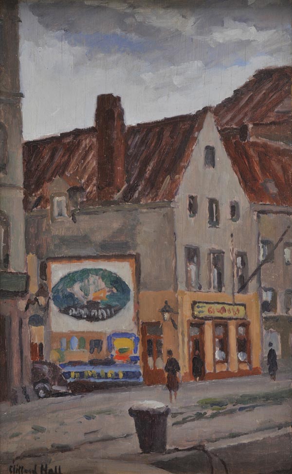 * Hall (Clifford, 1904-1973). Antwerp, oil on board, signed lower left, 23 x 14cm (9 x 5.5ins),