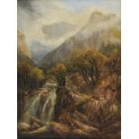 * Linton (William, 1791-1876). A pair of mountain and river landscapes, oil on canvas, both