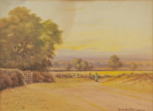 * Oyston (George, 1861-1937). Near Watchet, 1929, watercolour on paper, signed and dated lower