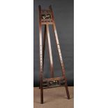 * CITES Artist's Easel. A Victorian rosewood easel, inset with two Japanese shibayama panels