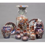 * Japanese Ceramics. A collection of Japanese porcelain, mainly decorated in Imari style, Meiji-