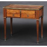 * CITES Writing Table. A Louis XVI rosewood ladies writing table, late 19th century, the rectangular