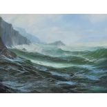 * Kingwell (Alan, 20th century). Seascape, oil on canvas, signed lower left, 28 x 38cm (11 x