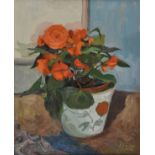 * Proctor (Anthony, 1913-1993). Still Life of Orange Begonias, 1982, oil on board, signed and