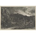 * Palmer (Samuel, 1805-1888). The Early Ploughman, 1861, etching on wove paper, a proof before the