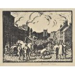 * Holmes (Kenneth, 1902-1994, & Marjorie, 1907-1992). Skipton Horse Fair, woodcut on japan paper,