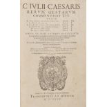 Caesar (Gaius Julius). Rerum Gestarum commentarri XIV..., [edited by Jacopo Strada], Frankfurt,