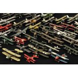 *Model Aircraft. A collection of hand-made carved wood 1/72 scale model aircraft built by M C T (