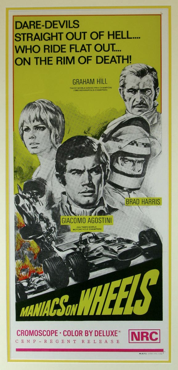 *Maniacs on Wheels. A colourful poster for the 1970-released film, which included Graham Hill in the - Image 2 of 2