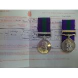 *Campaign Medals. General Service Medal 1918-62 (2), G.VI.R., one clasp, S.E. Asia 1945-46 (Major.