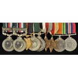 *WWII Medals. A group of nine to Sowar Mawaz Khan, Pakistan Armoured Corps. General Service Medal (