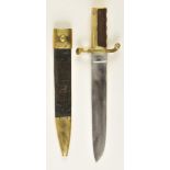 *Bayonet. An American military bayonet, the 29.5cm wide steel clipped back blade stamped  ‘Ames