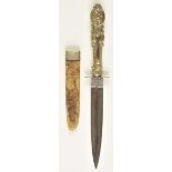 *Bowie Knife. A Victorian bowie knife, the 15.5cm straight double edge blade by Robert Lingard,