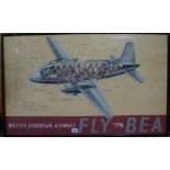 *Aircraft in Profile. British European Airways, Fly BEA, circa 1950, large colour poster showing a