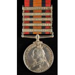 *Campaign Medal. Queen’s South Africa 1899-1902, five clasps, Cape Colony, Tugela Heights, Orange