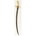 *Sword. A Victorian British Naval marmeluke, the 63cm curved blade, with fouled anchor engraved to