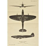 *WWII. A collection of 53 original WWII aircraft recognition posters (22 x 30in), displaying