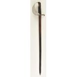 *Bayonet. A Victorian cutlass bayonet, the 64.5cm straight steel blade, with steel cup guard,