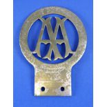 *AA Membership Badge, circa 1908, numbered 17208, with inscribed signature of the Secretary, Stenson