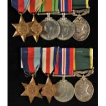 *WWII Medals. A group of five to Bombardier H.R. Kent , Royal Artillery 1939-1945 Star, Africa Star,