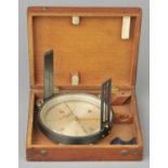 *Compass. An Edwardian circular sighting compass by B.J. Hall & Co. Ltd., London, with silvered dial