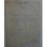 *WWII - Confidential Memoranda for British Press. A small archive of mimeographed memoranda etc.