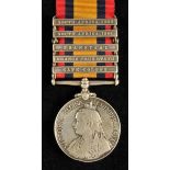 *Campaign Medal. Queen’s South Africa 1899-1902, five clasps, Cape Colony, Orange Free State,