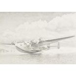 * Aviation Drawings. A group of 4 finely executed pencil drawings by R. Gordon, circa 1980s, two