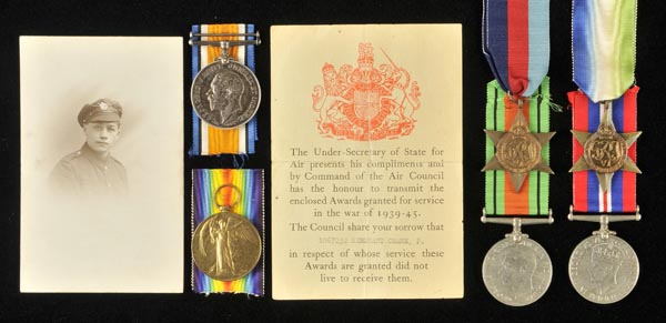 *WWI Medals. A Great War pair to Corporal G.F. James, Royal Air Force, British War and Victory