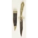 *Bowie Knife. A Victorian bowie knife, the 11cm clipped steel blade by Robert Lingard, Sheffield,