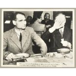 *Nuremberg Trials - Rudolf Hess. A group of three official press photographs from the Nuremberg