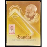 *India 1948. Gandhi set in special folder, the 10r is unmounted mint. (1)