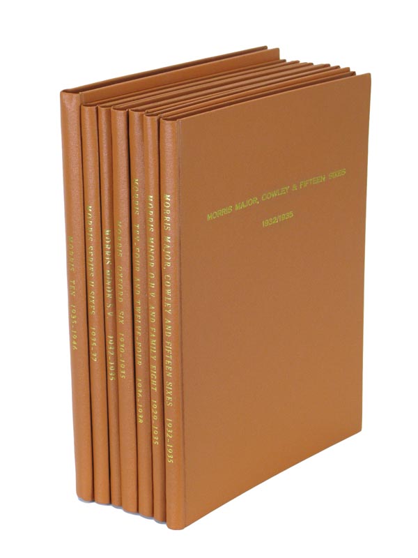 Morris Service Information. Seven quarto volumes, they are entitled: Morris Series II Sixes 1935/37;