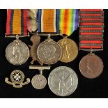 *Campaign Medals. A Jutland casualty group of five to Fleet Paymaster J.S. Place, Royal Navy, killed