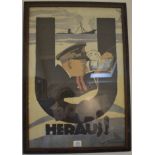 *Erdt (Hans Rudi, 1883-1918). U Booge Heraus! [U-Boats Are Out!], 1917, colour lithograph, printed