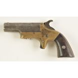 *Derringer. An American Southerner .41 rimfire derringer, Serial No. 1925, circa 1870, the 6.2cm