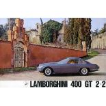 Lamborghini 400 GT 2+2. A stapled, horizontal-format, 8.25 x 11.75in, eight-page brochure