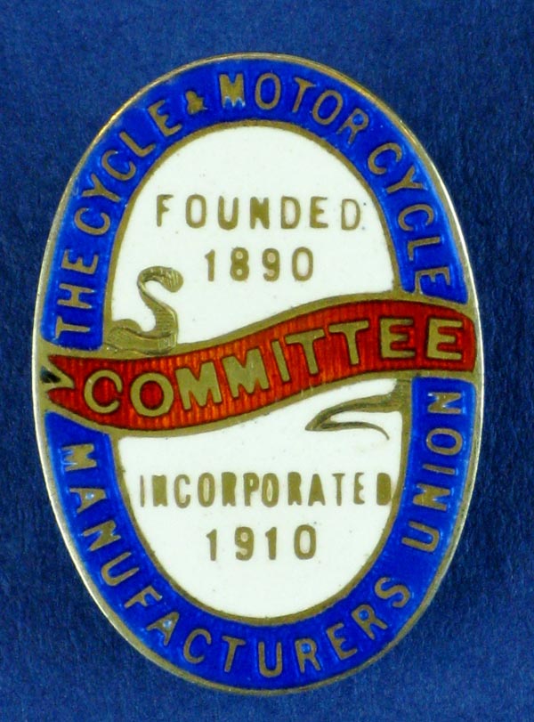*The Cycle & Motorcycle Manufacturers’ Union.  ‘Founded 1890 - Incorporated 1910,  ‘Committee’ (