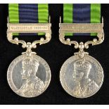 *Campaign Medals. India General Service 1908-35, G.V.R, one clasp (2) Waziristan 1921-24 (7870584